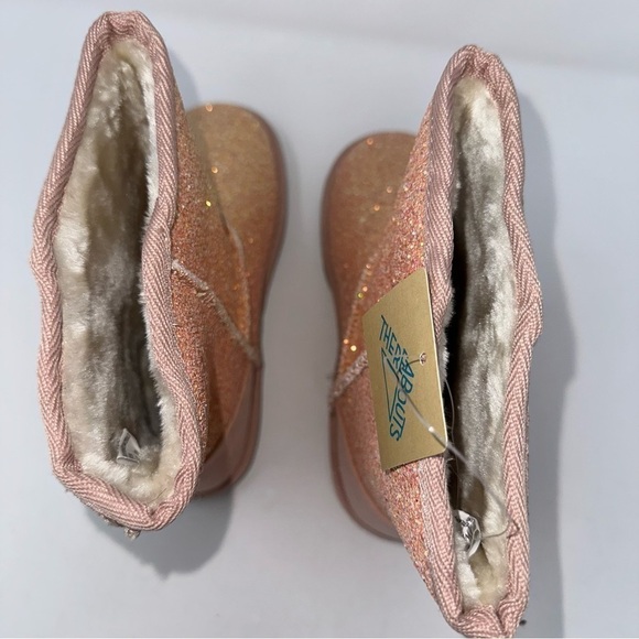 Thereabouts Girl's winter Boots Pink coral Glitter Kid's New size 4 - Picture 10 of 11